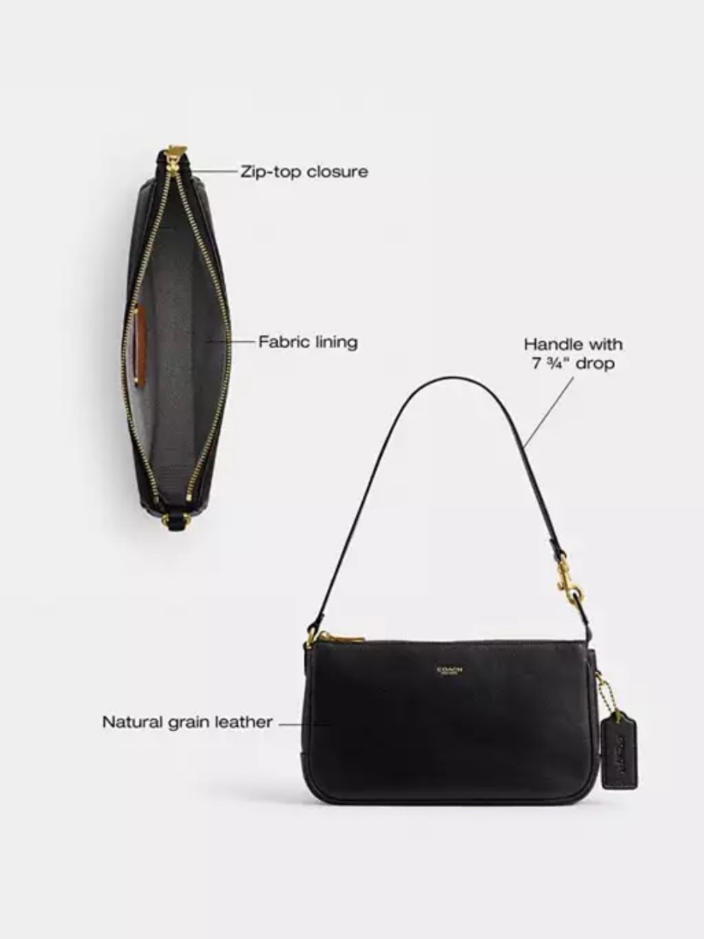 Coach Plaza Bag 22 - Brass/Black NWT - Picture 15 of 15
